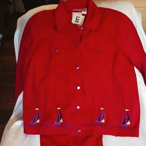 Las Olas Two-Piece Jacket & Capri Set NWT - Picture 1 of 6